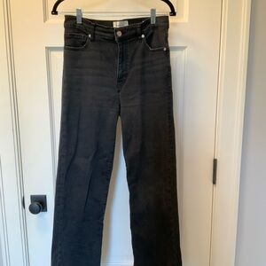 Frame Le Sleek Straight Leg Black Jeans